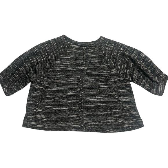 NWT Banana Republic Sweater Zippered Marled Womens Small Black White 572529-00 - Picture 1 of 11